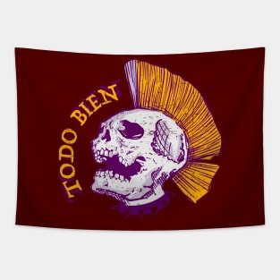 Todo Bien - Ground Design - Skull logo Tapestry