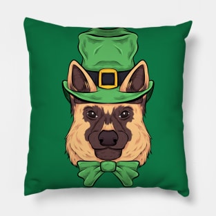 german shepherd st patricks day dog funny cute Pillow