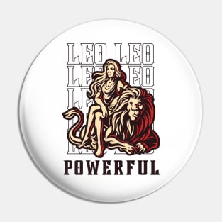 Leo The Powerful Zodiac Sign Pin