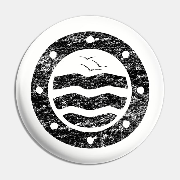 Distressed Seascape Pin by lunabelleapparel