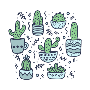 Cactus succulent flowerpots T-Shirt