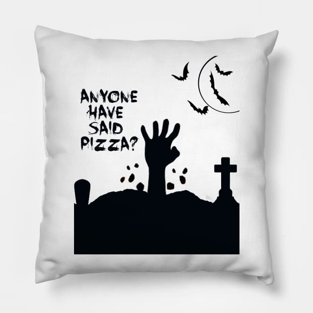 Anyone Have Said Pizza? Pillow by DaemonDante