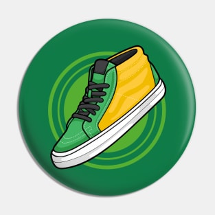 Green Yellow Sneaker Pin