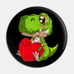 Kawaii T Rex Dinosaur St Valentine's Day Pin