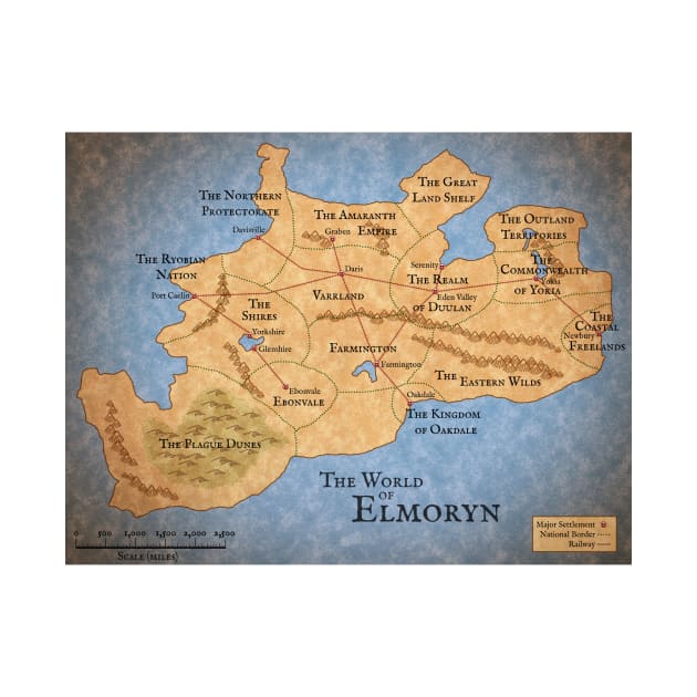 Elmoryn's Map - The Kinless Trilogy fantasy book series by chrisphilbrook