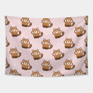 Red Panda Cute Animal Pattern Tapestry