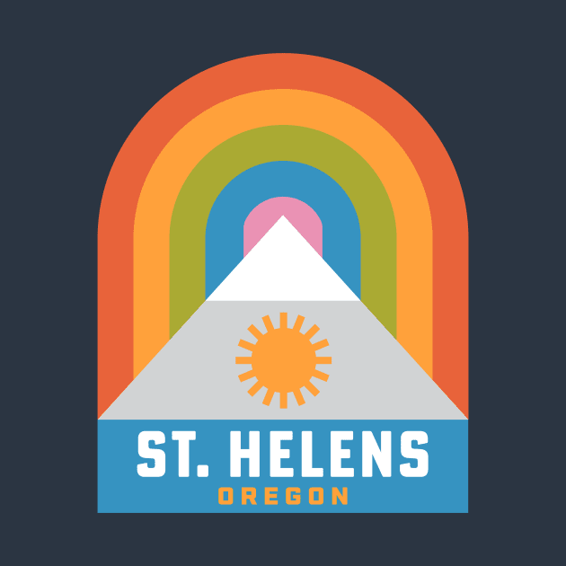 St. Helens Oregon Rainbow Camping HIking by PodDesignShop