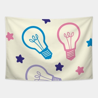 Cute Pastel Lightbulbs Tapestry