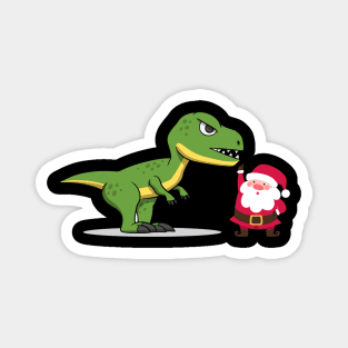 Funny santa dino t rex christmas gift idea Magnet