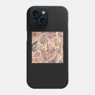 Red and Black Paisley Pattern Phone Case