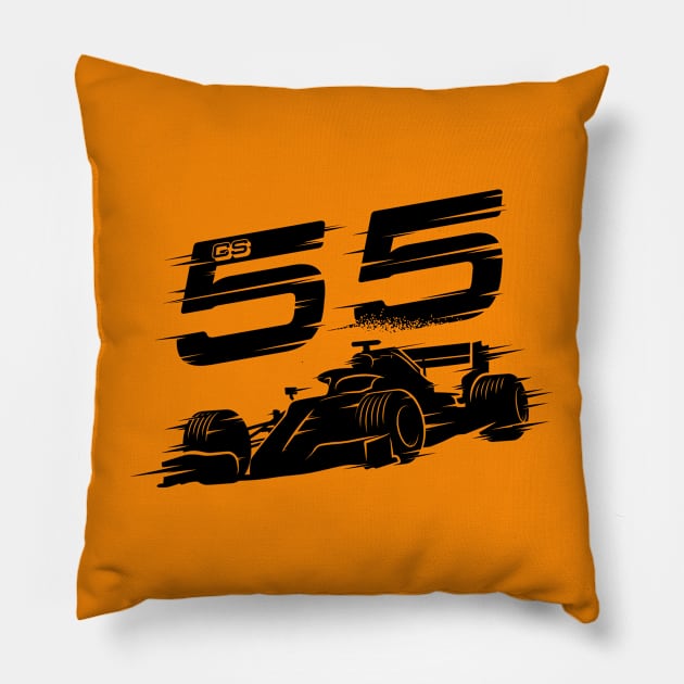 We Race On! 55 [Black] Pillow by DCLawrenceUK