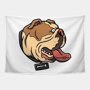 Hand drawn Cute bulldog illustration Tapestry