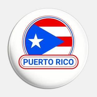 Puerto Rico Country Badge - Puerto Rico Flag Pin