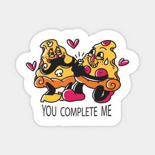 Cartoon Pizza Food Valentines Day Magnet