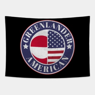 Proud Greenlander-American Badge - Greenland Flag Tapestry