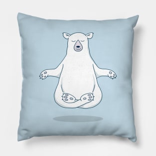 Zen Polar Bear Meditating Pillow