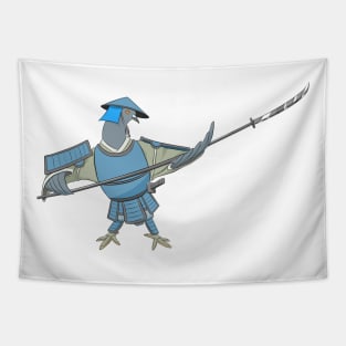 Samurai Pigeon (Naginata version) Tapestry