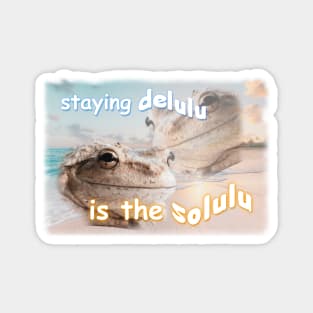 Staying Delulu Is The Solulu Frog Meme Magnet