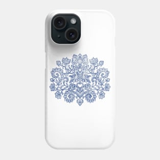 Indigo Blue Denim Ink Doodle Phone Case