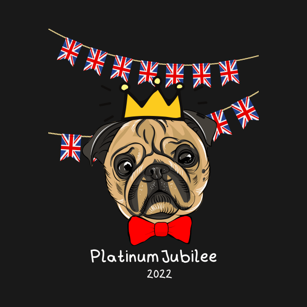 Platinum Jubilee Pug by Katebi Designs