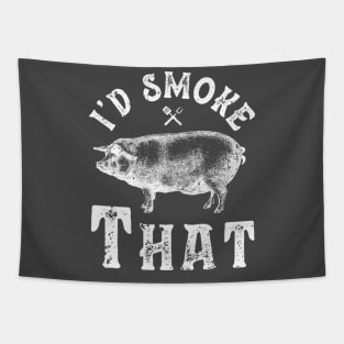 D Smoke That T-Shirt Bbq Barbeque Barbecue Grill Pork Tapestry