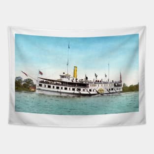 Steamer New York Thousand Islands 1902 Saint Lawrence River Tapestry