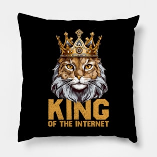 Cat is the king of the Internet Pillow