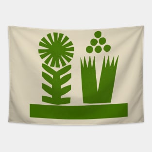 Vintage Cactus Plants Illustration Decor Tapestry