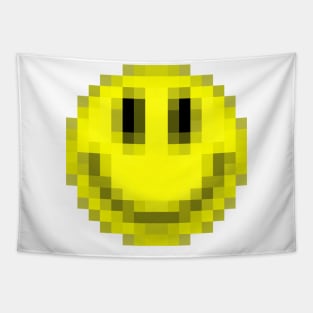 Pixelart Acid House Smiley Face Tapestry