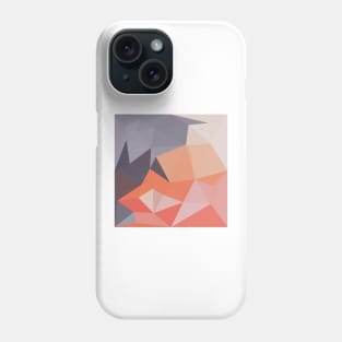 Atomic Tangerine Orange Abstract Low Polygon Background Phone Case