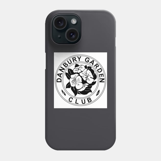 Danbury Garden Club logo- black and white Phone Case by Danbury Garden Club