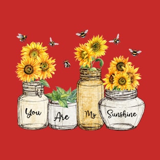 You Are My Sunshine Sunflower Autumn Fall Design T-Shirt