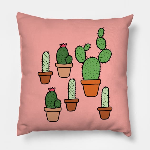 Cactus Pattern Pillow by evannave