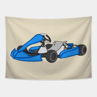 Kart racing cartoon illustration Tapestry