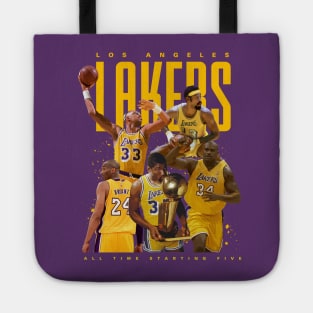 Los Angeles Lakers All Time Starting Five Tote