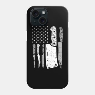 Chef Knife American Flag Phone Case