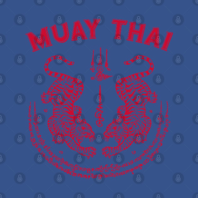 Muay Thai Tiger Sak Yant Tattoo Kickboxing Thailand by VintCam