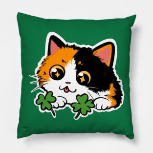 the lucky calico Pillow