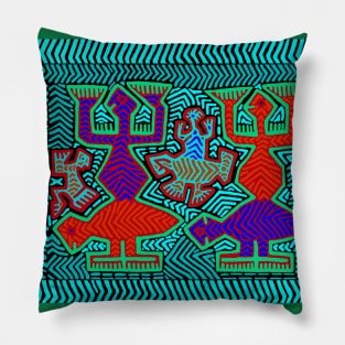 KUNA SHAMAN FAMILY and Tortugas Pillow