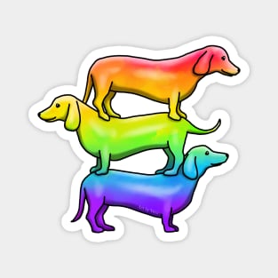 Wiener Goggies Rainbow Magnet