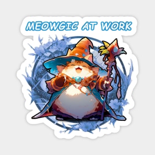 Meowgic At Work Magnet