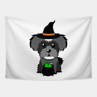 Cute schnazuer dog is a witch Tapestry