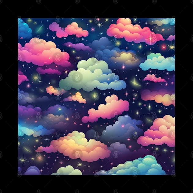 Cute Colorful Cartoony Clouds by ArtisticRaccoon