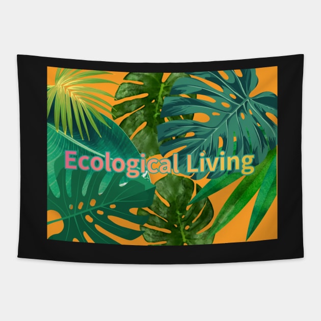 Eco-local living,palm tree,summer,summertime,summer season Tapestry by zzzozzo