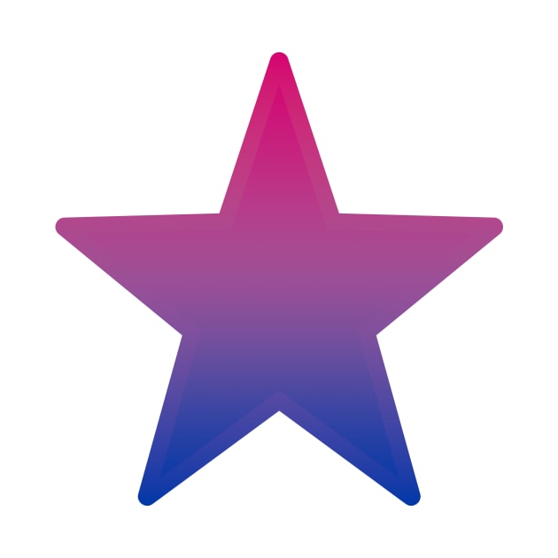 Bi+ Star (Bi Flag with Bi Flag outline) by opalaricious