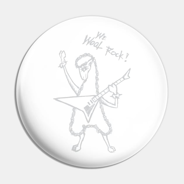 Heavy Metal Band Sheep Guitarist Guitar Playing Pun Quote Pin by TellingTales