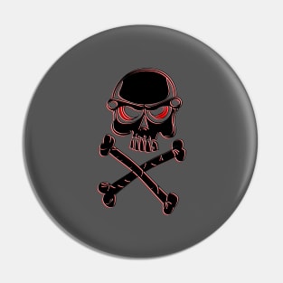 No Passage Skull Crossbones Danger Warning Hazard Bones Risk Pin