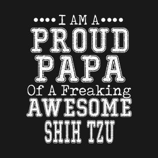 Proud Dad of an Awesome Corgi T-shirt Dog Dad Father's Day SHIH TZU T-Shirt