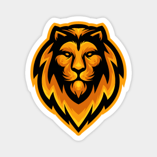 Golden Lion Head Magnet