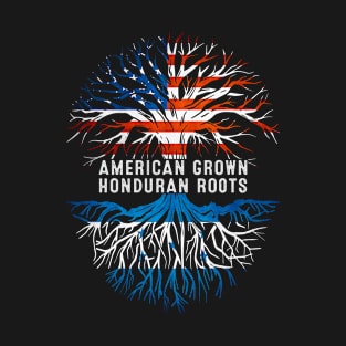 American Grown Honduran Roots Tree Honduras Flag Usa T-Shirt